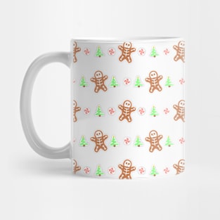 Skeleton Gingerbread Man Christmas Pattern Mug